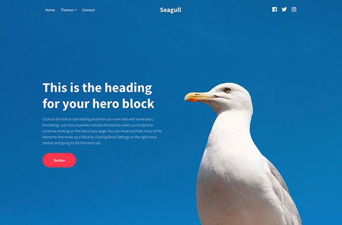 Seagull Website Template