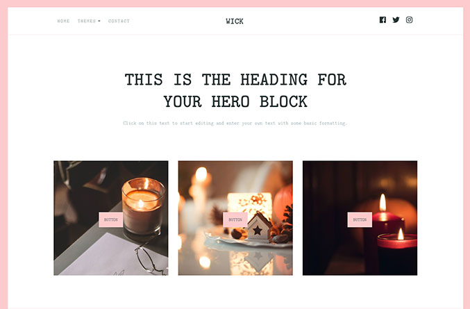 Wick Website Template